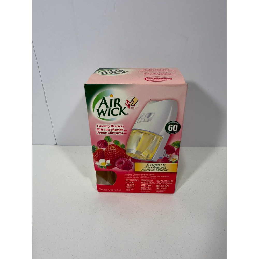 Air Wick Country Berries Scented Oil Kit Warmer & Refill 2003 discontinued RARE
